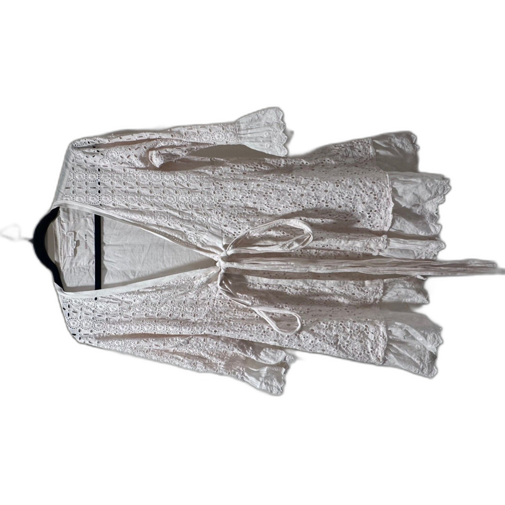 odd molly cream eyelet wrap cardigan